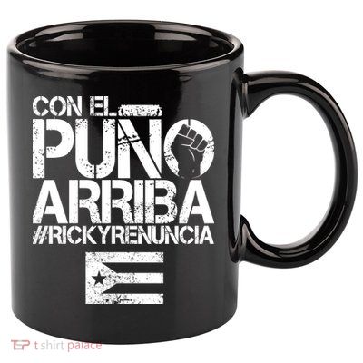 Puerto Rico  PUNO ARRIBA 11oz C Handle Ceramic Mug