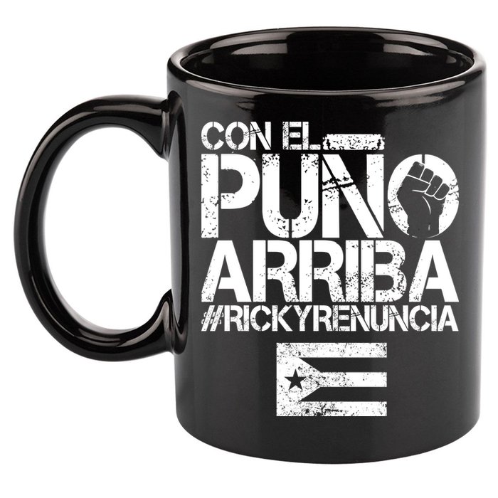 Puerto Rico  PUNO ARRIBA 11oz C Handle Ceramic Mug
