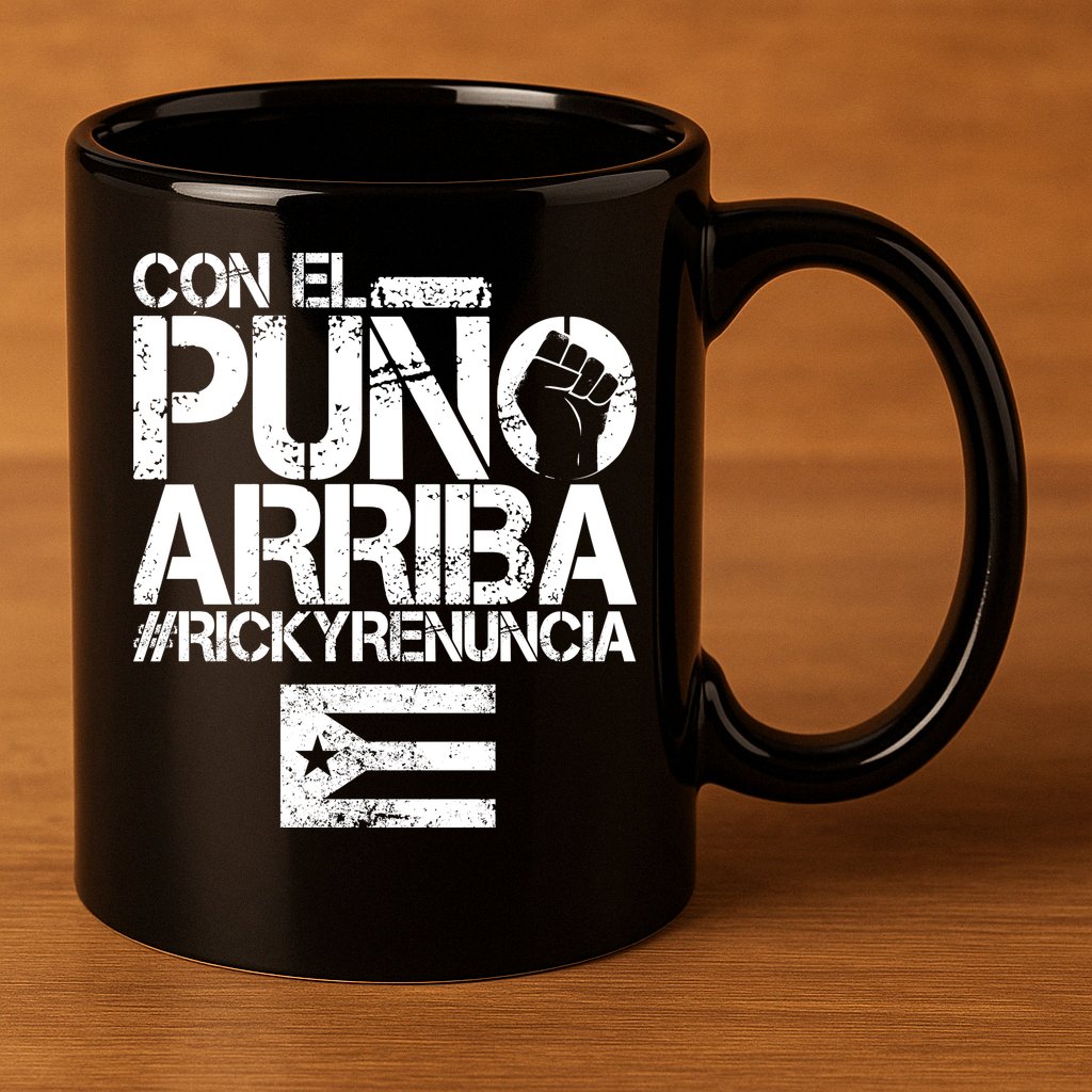 Puerto Rico  PUNO ARRIBA 11oz C Handle Ceramic Mug
