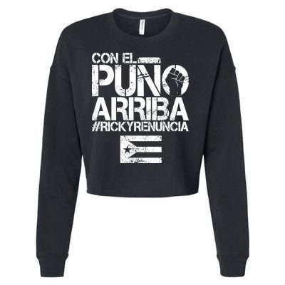 Puerto Rico  PUNO ARRIBA Cropped Pullover Crew