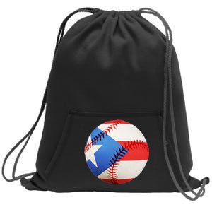 Puerto Rico Baseball Sweatshirt Cinch Pack Bag