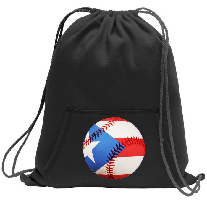 Puerto Rico Baseball Sweatshirt Cinch Pack Bag