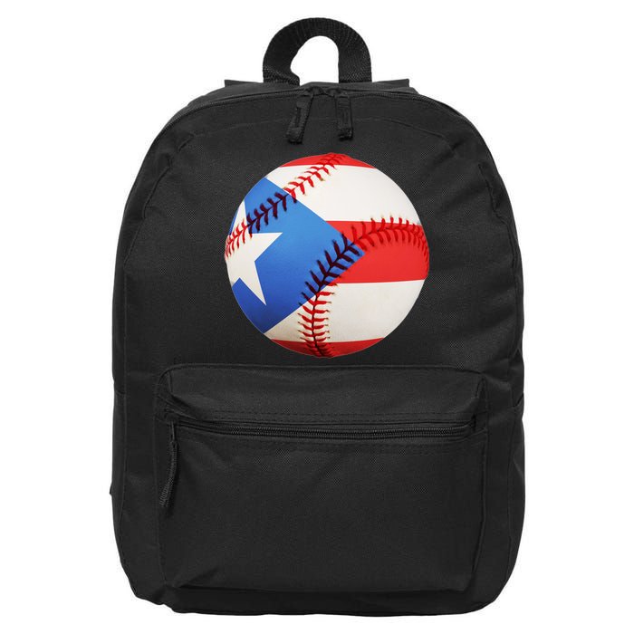 Puerto Rico Baseball 16 in Basic Backpack