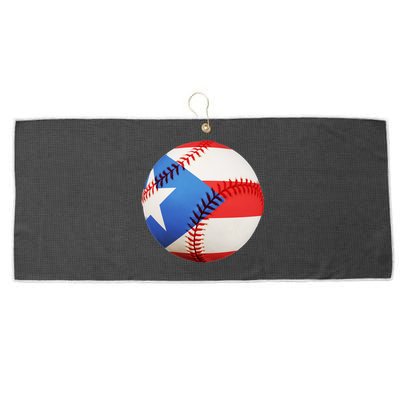 Puerto Rico Baseball Large Microfiber Waffle Golf Towel