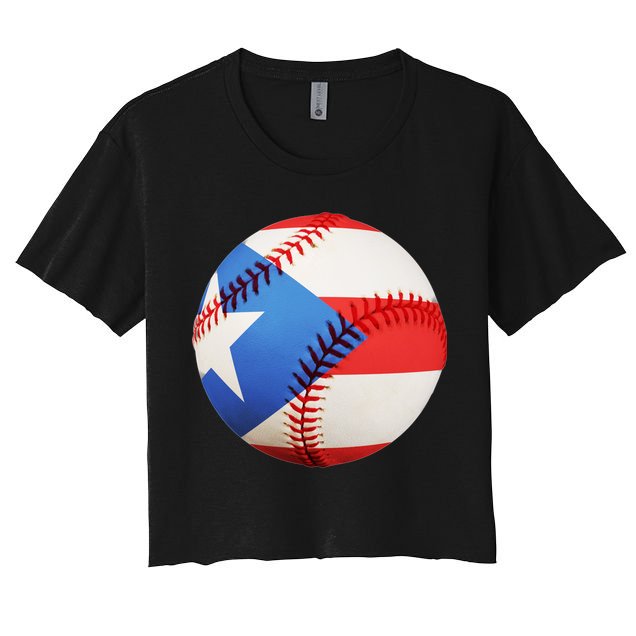 Puerto Rico Baseball Crop Top