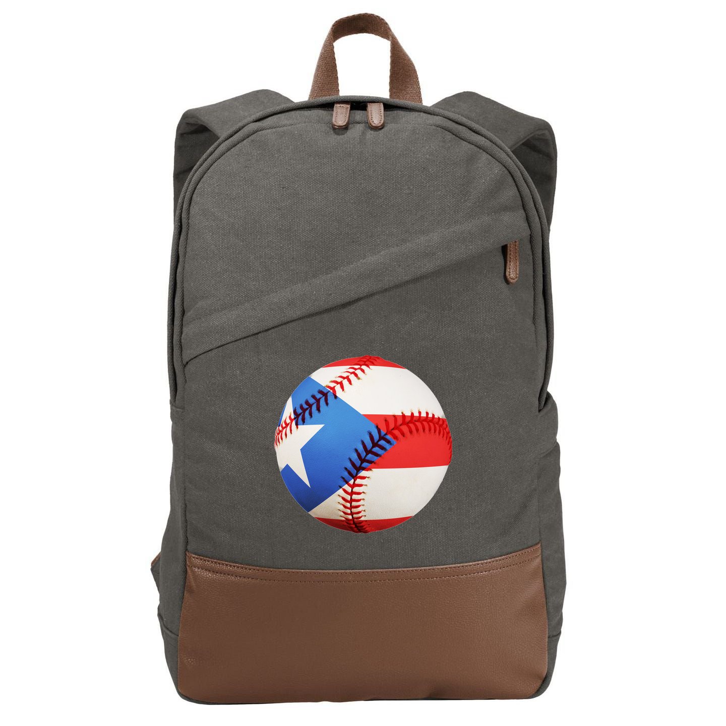 Puerto Rico Baseball Cotton Canvas Backpack