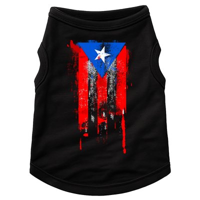 Puerto Rico Flag Drip Doggie Tank