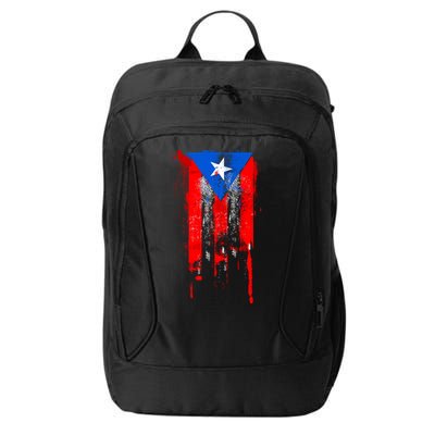 Puerto Rico Flag Drip City Backpack