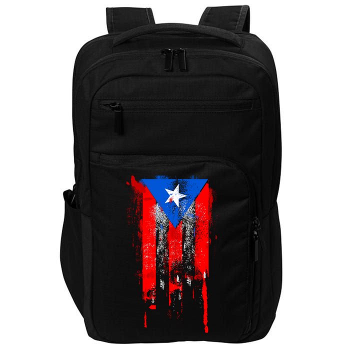 Puerto Rico Flag Drip Impact Tech Backpack