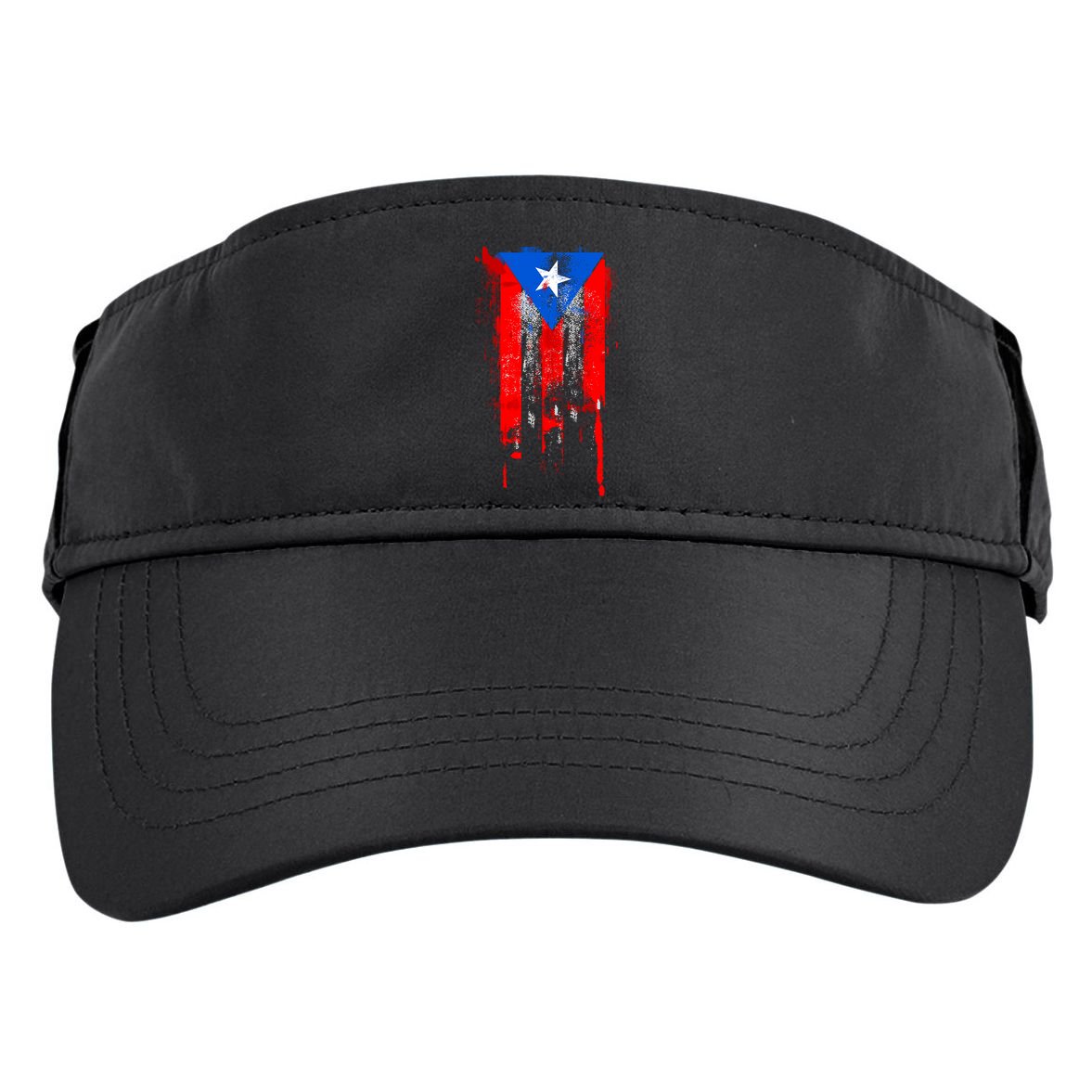 Puerto Rico Flag Drip Adult Drive Performance Visor