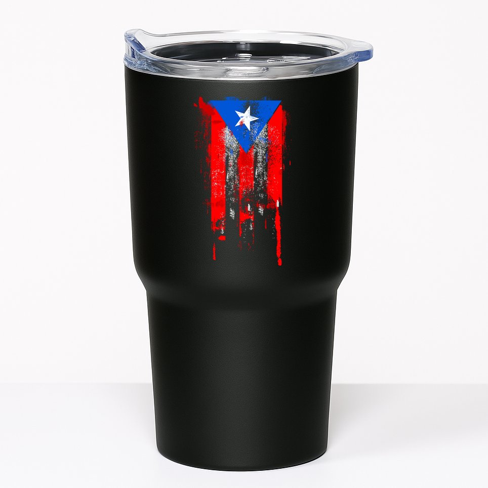 Puerto Rico Flag Drip Tumbler
