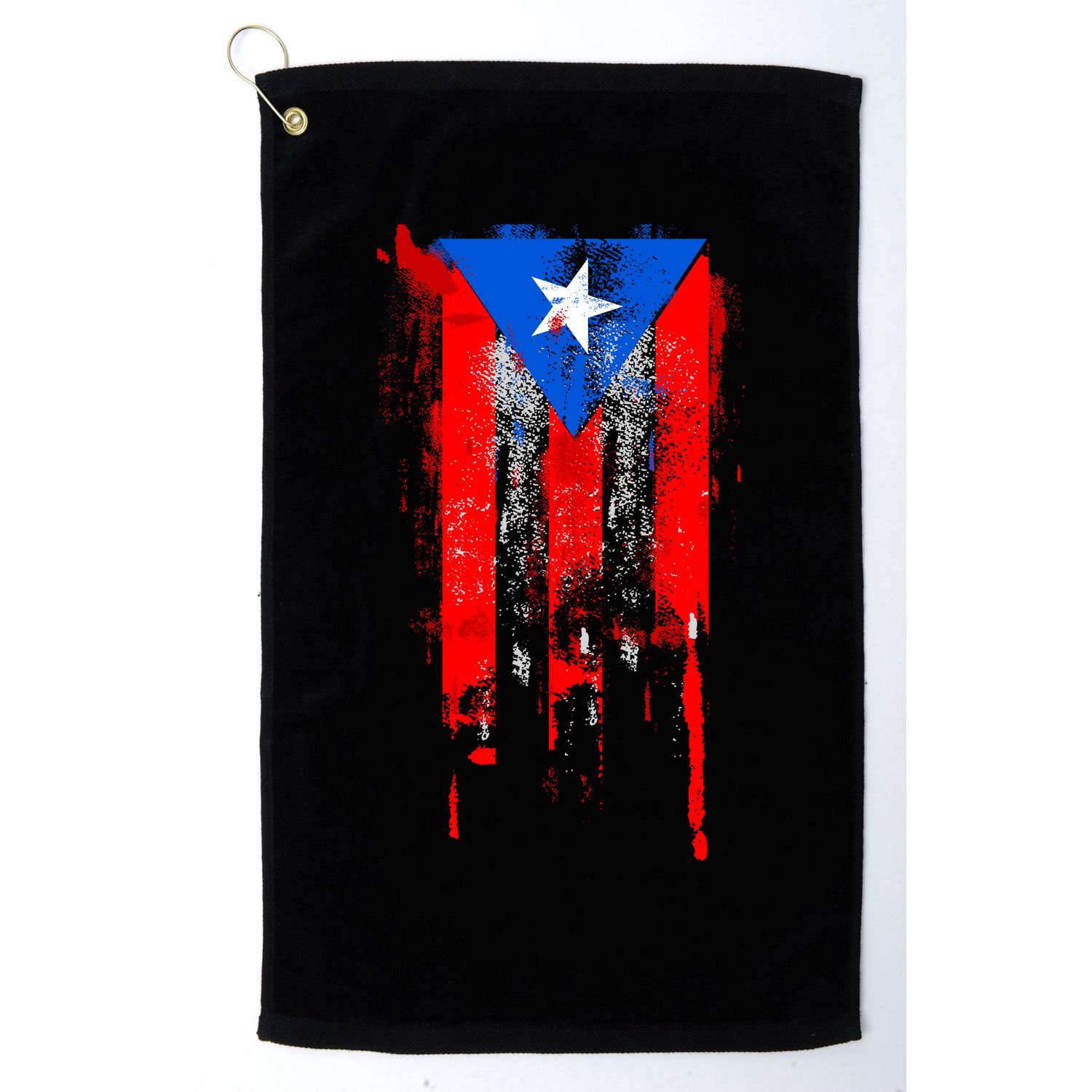 Puerto Rico Flag Drip Golf Towel