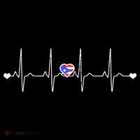 Puerto Rico Heartbeat Pulse Tall T-Shirt