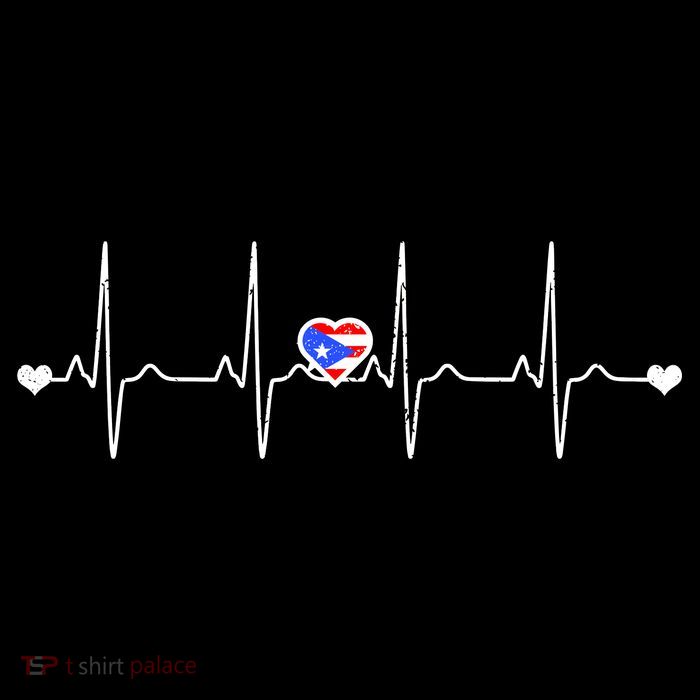 Puerto Rico Heartbeat Pulse Tall T-Shirt