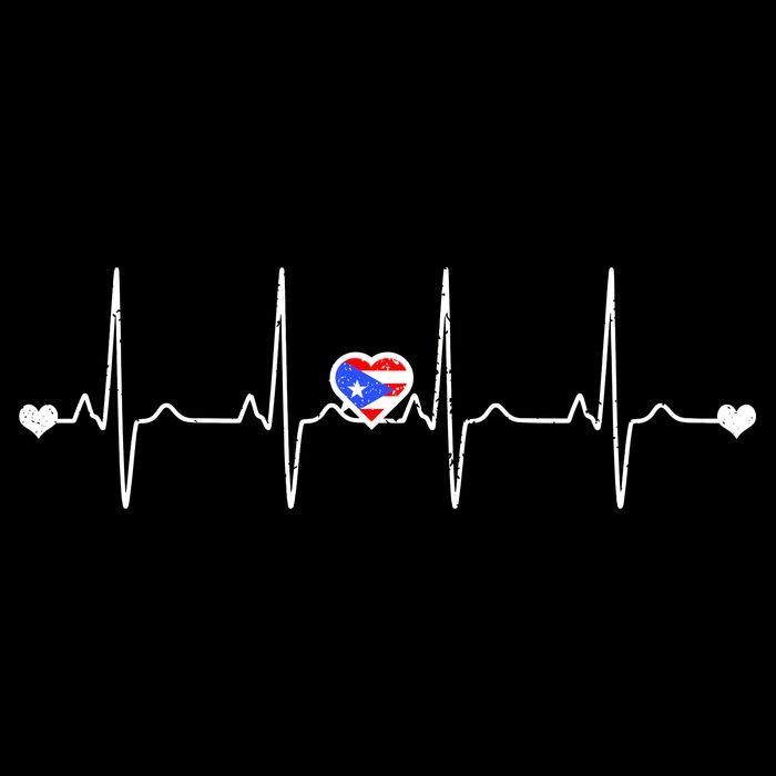 Puerto Rico Heartbeat Pulse Bucket Hat