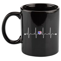 Puerto Rico Heartbeat Pulse 11oz C Handle Ceramic Mug