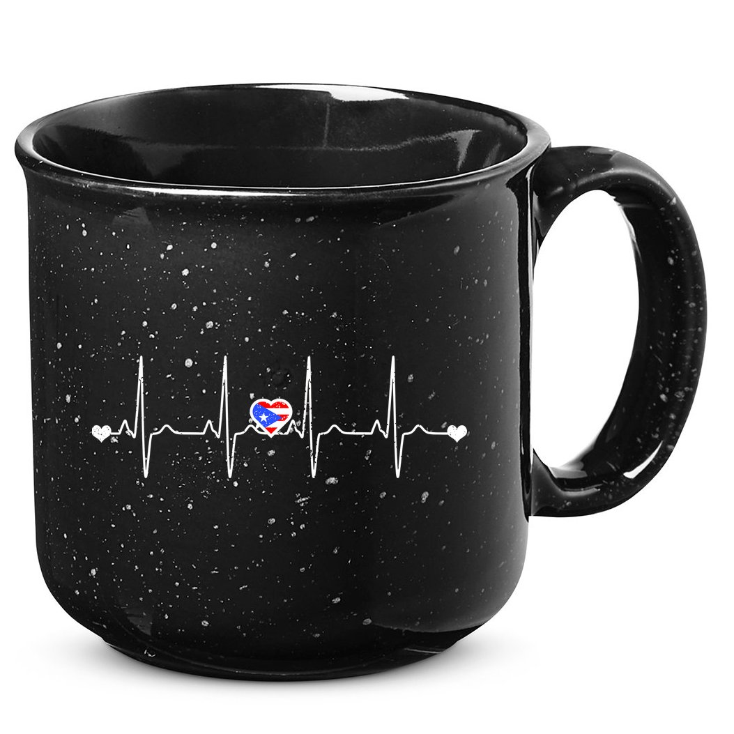 Puerto Rico Heartbeat Pulse 15oz Campfire Ceramic Mug