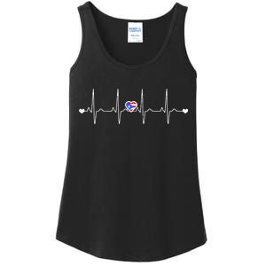 Puerto Rico Heartbeat Pulse Ladies Essential Tank