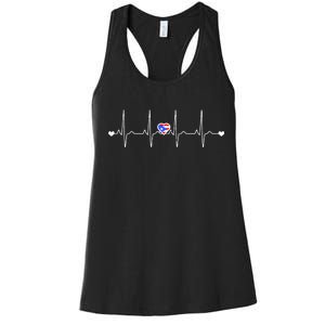 Puerto Rico Heartbeat Pulse Women's Racerback Tank