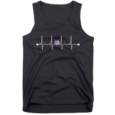 Puerto Rico Heartbeat Pulse Tank Top