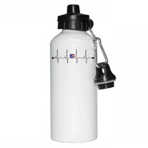 Puerto Rico Heartbeat Pulse Aluminum Water Bottle