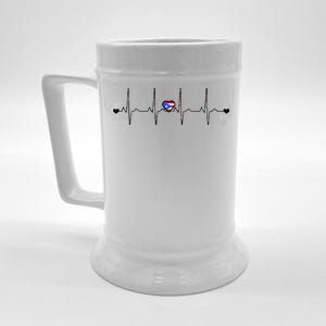 Puerto Rico Heartbeat Pulse Beer Stein