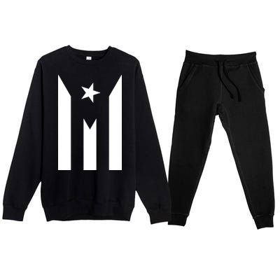 Puerto Rico Resiste Boricua Flag Se Levanta Premium Crewneck Sweatsuit Set