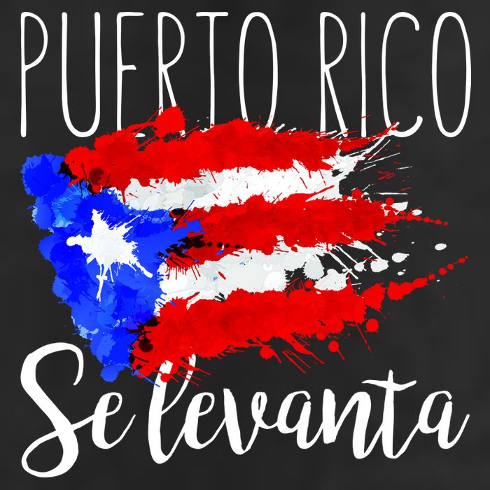 Puerto Rico Se Levanta 7 Panel Mesh Trucker Snapback Hat