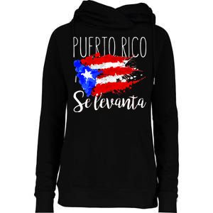 Puerto Rico Se Levanta Womens Funnel Neck Pullover Hood