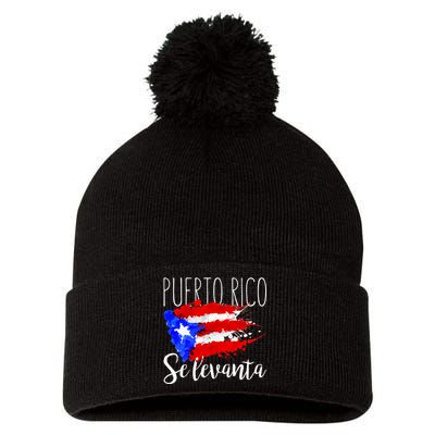 Puerto Rico Se Levanta Pom Pom 12in Knit Beanie