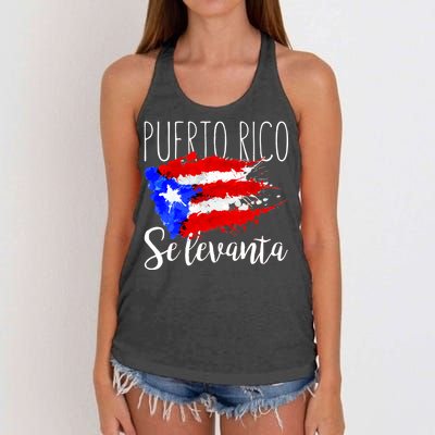 Puerto Rico Se Levanta Women's Knotted Racerback Tank