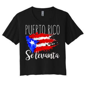 Puerto Rico Se Levanta Women's Crop Top Tee