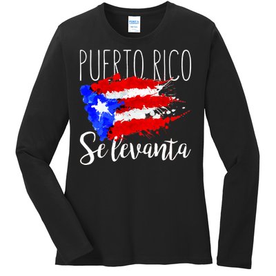 Puerto Rico Se Levanta Ladies Long Sleeve Shirt