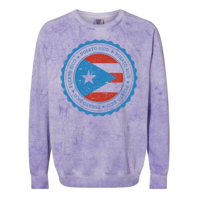 Puerto Rico Seal Colorblast Crewneck Sweatshirt