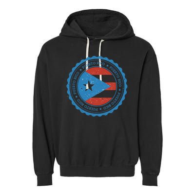 Puerto Rico Seal Garment-Dyed Fleece Hoodie