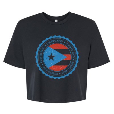 Puerto Rico Seal Bella+Canvas Jersey Crop Tee