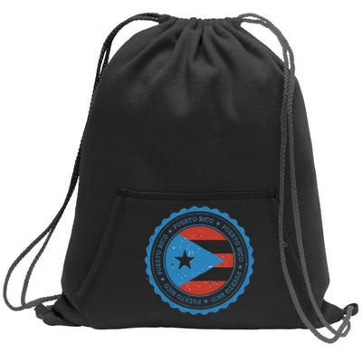 Puerto Rico Seal Sweatshirt Cinch Pack Bag