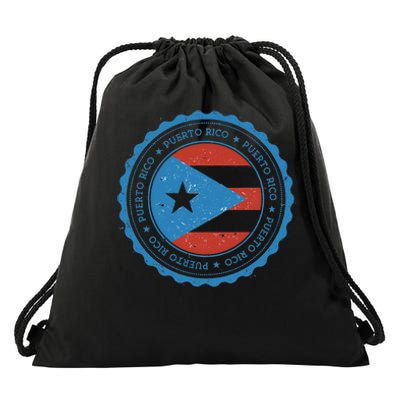 Puerto Rico Seal Drawstring Bag