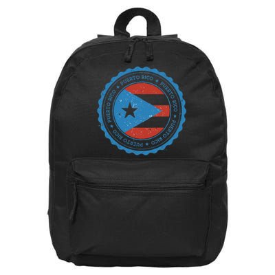 Puerto Rico Seal 16 in Basic Backpack