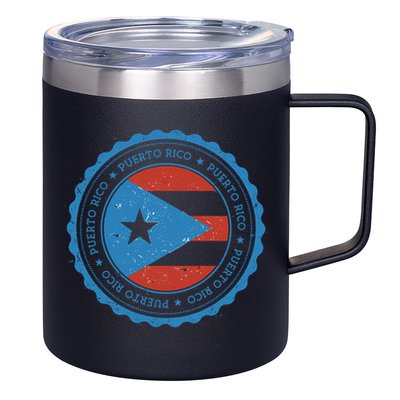 Puerto Rico Seal 12oz Stainless Steel Coffee Mug