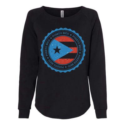 Puerto Rico Seal Womens California Wash Sweatshirt