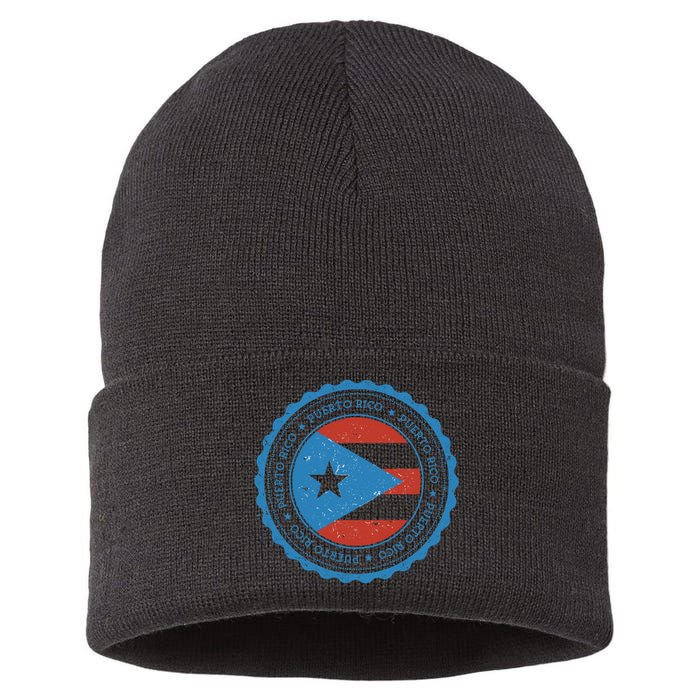 Puerto Rico Seal Sustainable Knit Beanie