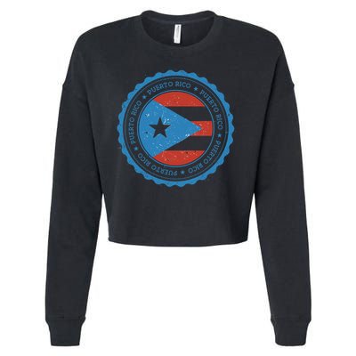 Puerto Rico Seal Cropped Pullover Crew