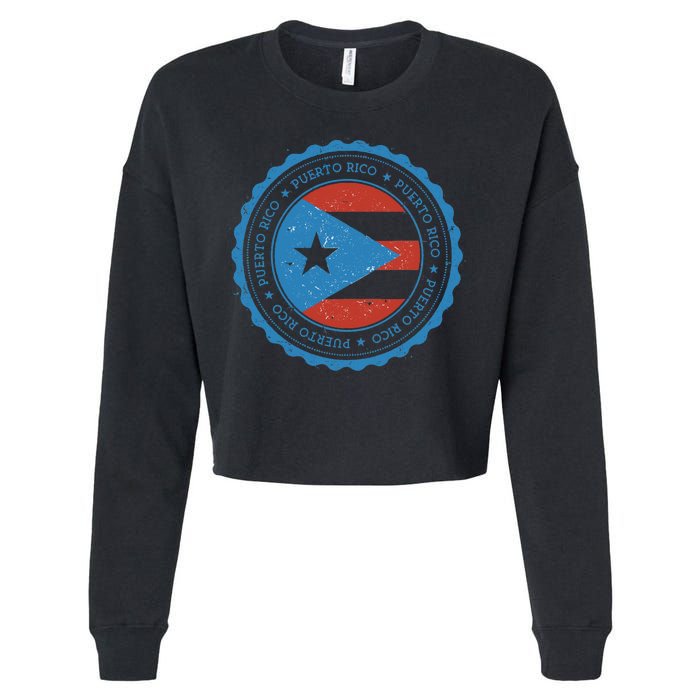 Puerto Rico Seal Cropped Pullover Crew