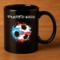 Puerto Rico Soccer 11oz C Handle Ceramic Mug