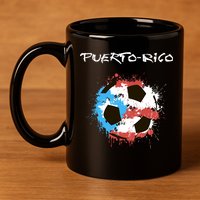Puerto Rico Soccer 11oz C Handle Ceramic Mug