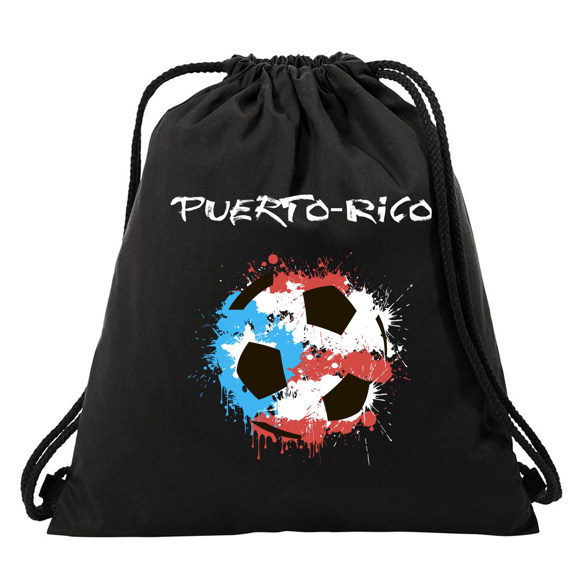 Puerto Rico Soccer Drawstring Bag