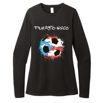 Puerto Rico Soccer Womens CVC Long Sleeve Shirt