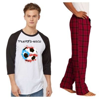 Puerto Rico Soccer Raglan Sleeve Pajama Set