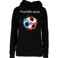 Puerto Rico Soccer Womens Funnel Neck Pullover Hood